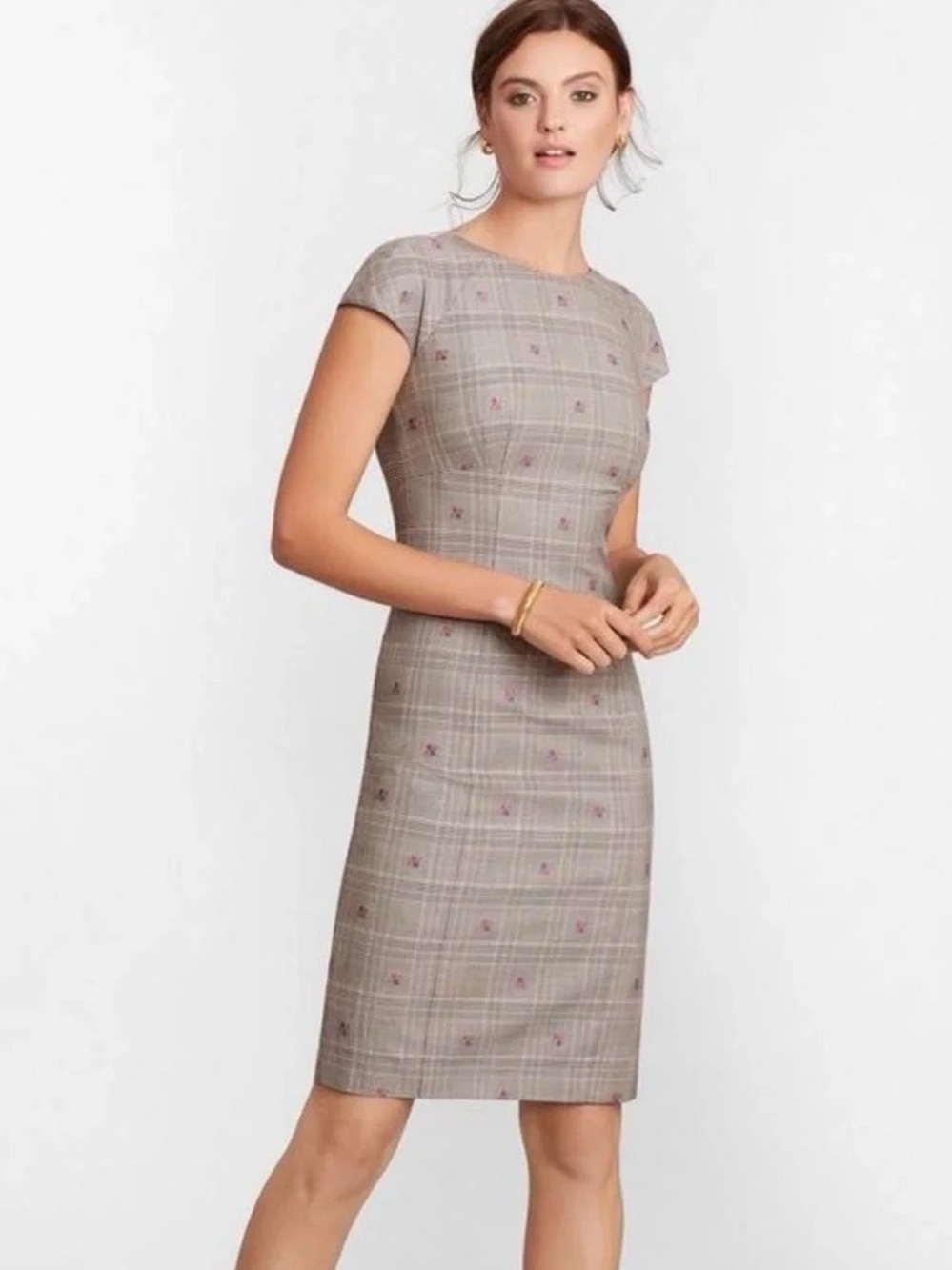 Brooks Brothers Floral Plaid Dress